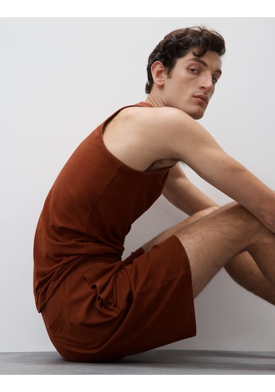 Marks & Spencer Regular Fit Supima Pijama Altı T07001231a Kahverengi