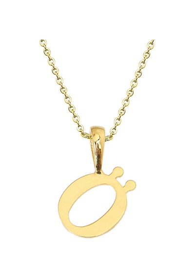 Kuyumcudukkani Zincirli Altın Renk "ö" Harfli Kolye Gold