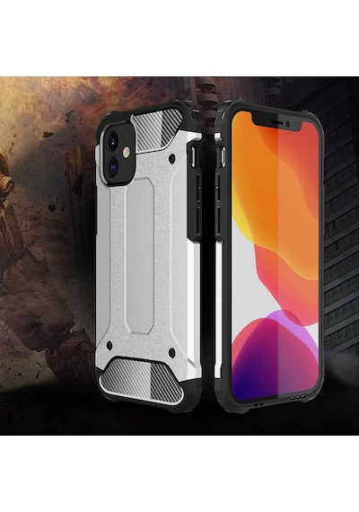 Noktaks - Apple Uyumlu iPhone   12 Mini - Kılıf   Çift Katman Zırh Tank Crash Military Kapak - Rose Gold