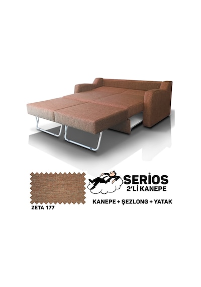 Serios Şezlonglu Yataklı Kanepe - Zeta 177