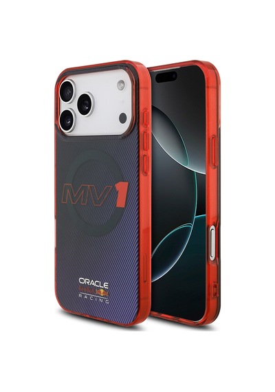 Apple Uyumlu iPhone 17 Pro Max Kılıf Redbull Lisanslı M-safeli Çift Katmanlı Çizgi Desen Sert Pc Mv Kapak Laciver Lacivert