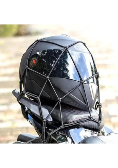 Motosiklet Kask Ve Bagaj Filesi Plastik Kancalı File 35x35 Cm Yeşil