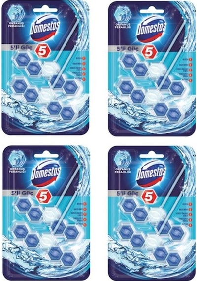 Domestos 5'li Güç Wc Blok Okyanus Ferahlığı 4'lü 2 x 55 G