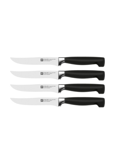 Zwilling Four Star 4'lü Biftek Bıçağı Seti, Paslanmaz Çelik, Siyah Sku: Smg8690010559531 Abanoz