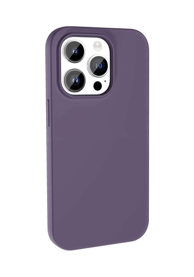 Apple Uyumlu iPhone 14 Pro Max Kılıf M-safe Şarj Özellikli Sıvı Teknolojili Silinebilir Sert Zore Kivi Kapak Derin Mor