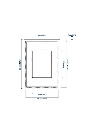 Ikea Knoppang Fotoğraf Çerçevesi 21 X 30 Cm Siyah