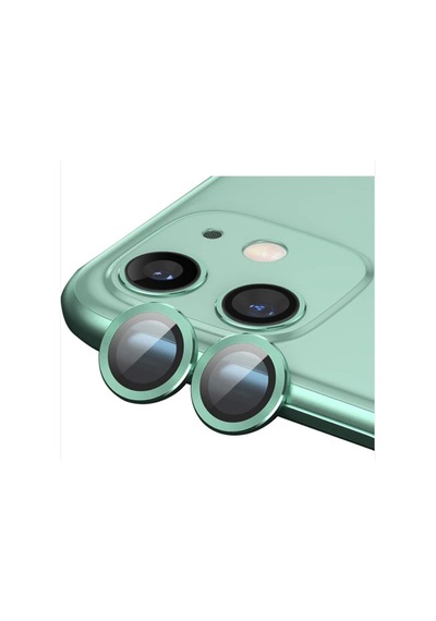 Apple Uyumlu iPhone 12 Mini 11 Alüminyum Seri Kamera Lens Koruyucu Yeşil