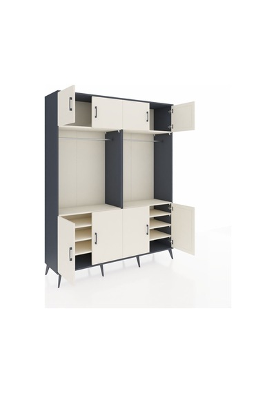 Hyperion Gardrop 10 Raflı 8 Kapaklı 2 Askılı 176x44x221 Antrasit-aytaşı Aytaşı Hyperion Gardrop 10 Raflı 8 Kapaklı 2 Askılı 176x44x221 Antrasit-aytaşı Aytaşı