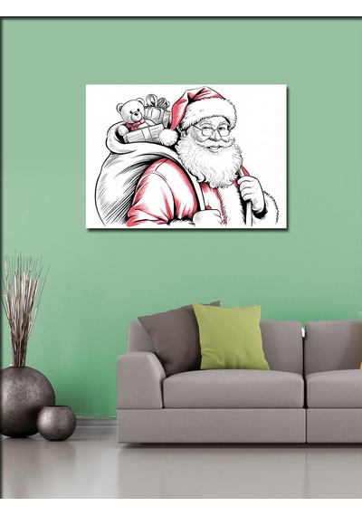 Kanvas Tablo Noel Baba Ve Hediyeler