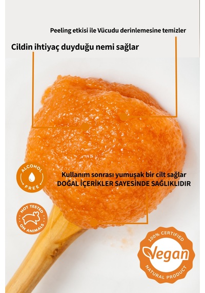 Lucille %100 Vegan Mandalina Aromalı Vücut Scrub 250 ML