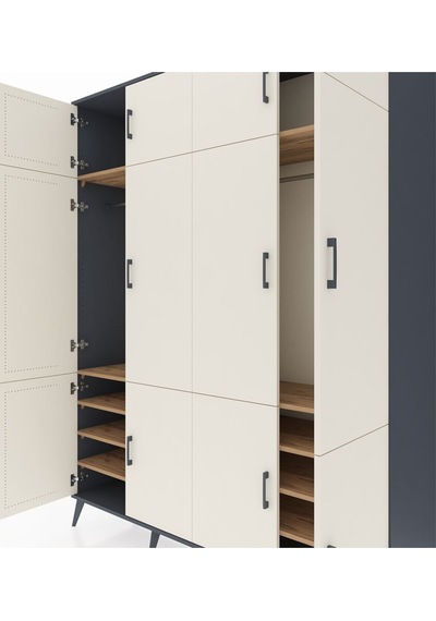Hyperion Gardrop 10 Raflı 12 Kapaklı 2 Askılı 176x44x221 Antrasit-aytaşı/çam Aytaşı/çam Hyperion Gardrop 10 Raflı 12 Kapaklı 2 Askılı 176x44x221 Antrasit-aytaşı/çam Aytaşı/çam