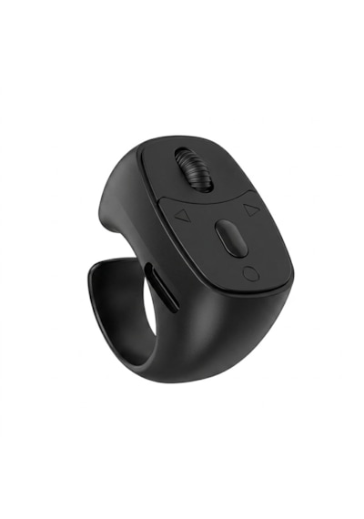 Microcase Tiktok Yüzüğü Bluetooth Akıllı Uzaktan Kumanda Sayfa Çevirici Video Kaydırma Parmağı Şarjlı Kumanda - Al5766 Siyah