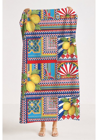 Limon Desenli Akdeniz Marin Plaj Havlusu - Sicilya Esintili Renkli Hızlı Kuruyan Mikrofiber Havlu Yumuşak Menekşe Limon Desenli Akdeniz Marin Plaj Havlusu - Sicilya Esintili Renkli Hızlı Kuruyan Mikrofiber Havlu Yumuşak Menekşe