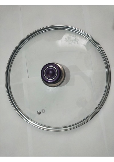 Ermiya Tencere Tava Sahan İçin Temperli Z Tipi Cam Kapak  30 CM