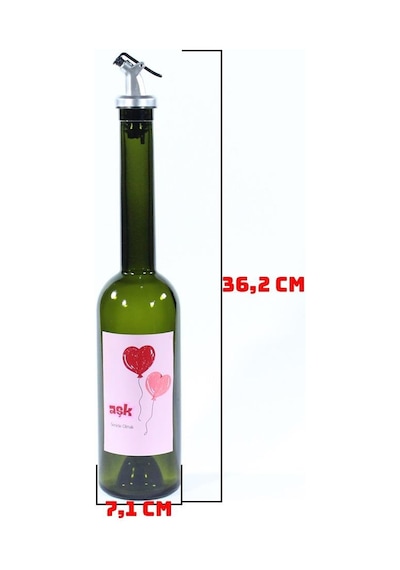 Sevgililer Günü Konseptli Sosluk Siyah 500 Ml Akıtıcılı Kalp Balonlar Koyu Yeşil