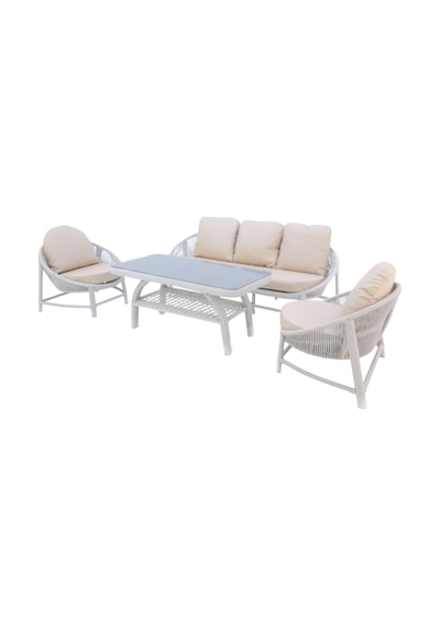 Marise Üçlü Rattan Bahçe Oturma Grubu 3+1+1+sehpalı Bahçe Takımı