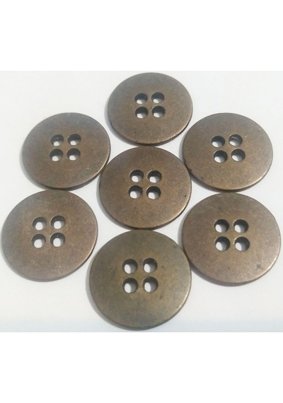 Antik Kahve Renkli 1.8 Cm. 7 Adet Metal Düğme