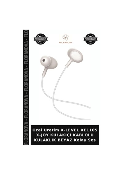 Özel Üretim X-level Xe1105 X-joy Kulakiçi Kablolu Kulaklık Beyaz Kolay Ses