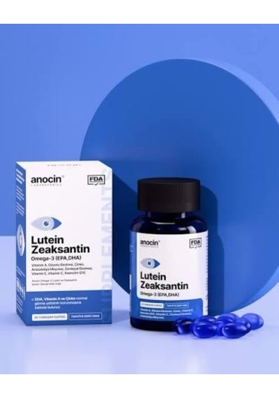 Anocin Lutein & Zeaksantin & Omega 3 & Vitamin A Complex 30 Kapsül