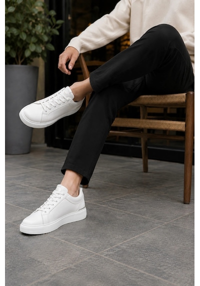 Ht Hotin Lynx Erkek Günlük Sneaker Bağcıklı Rahat Tabanlı Şık Casual Spor Ayakkabı - Beyaz Ht Hotin Lynx Erkek Günlük Sneaker Bağcıklı Rahat Tabanlı Şık Casual Spor Ayakkabı - Beyaz