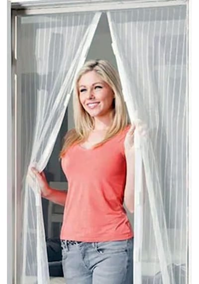 Aksu Beyaz Mıknatıslı Kapı Sinekliği 105x210cm 2'li Paket Standart