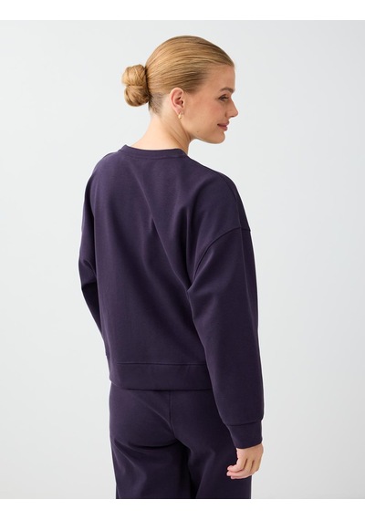 Jimmy Key Mor Yuvarlak Yaka Düz Kesim Modal Sweatshirt 6ww238328503