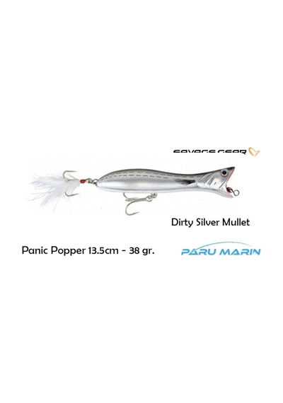 Savage Gear Panic Popper 13.5Cm 38G Suni Yem Dirty Silver Mullet