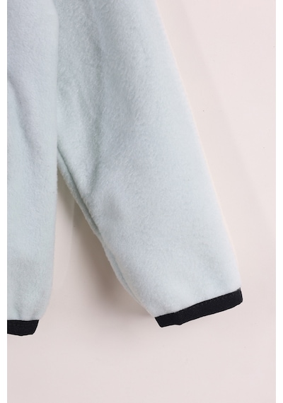 Monox Çocuk Lastik Manşetli Fermuarlı 3 Cepli Unisex Polar Ceket Su Yeşili