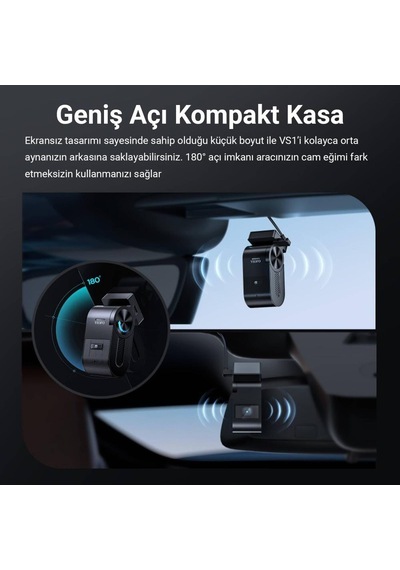 Vs1 2k Qhd Hdr Sony Starvis 2 Sensörlü Wi-fi Gps'li Mini Araç Kamerası