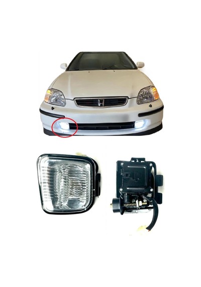 Honda Civic Sis Far Lambası Sağ 1996-1997-1998 Beyaz Ampullu