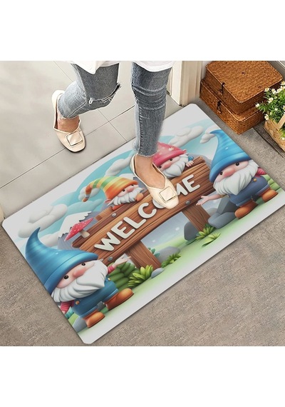 Valerine Life Sevimli Cüceler Welcome Kapı Önü Paspası 45x70cm