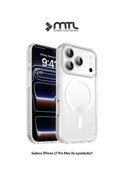 İphone 17 Pro Max Uyumlu Şeffaf Magsafe Kılıf Mtl Safe