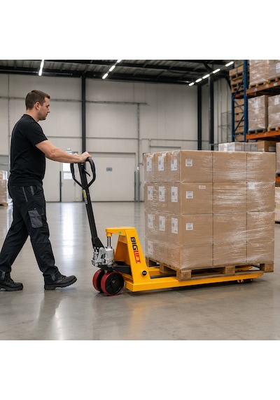 Biglift Dfer25k 2,5 Ton Kırmızı Teker Manuel Transpalet Çatal Boyu 115x54 Cm