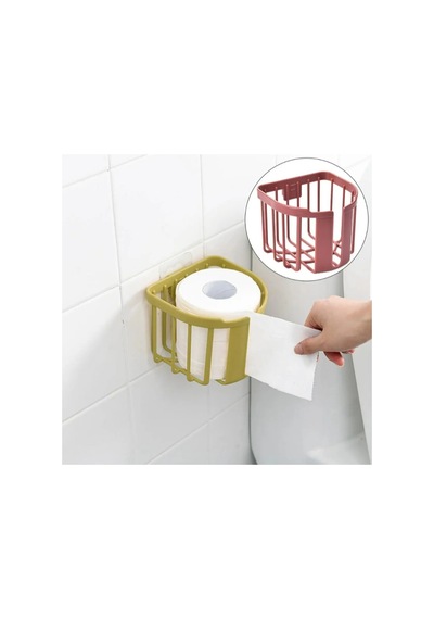 Buççin Online Mağaza Kendinden Yapışkanlı Tuvalet Kağıtlığı Peçetelik Kırmızı Saksı Suya Dayanıklı Çok Fonksiyonlu Plas Çok Renkli