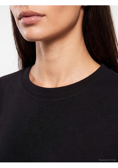 LC Waikiki Lc Waıkıkı Siyah Soft Touch Kadın Sweatshirt Tunik