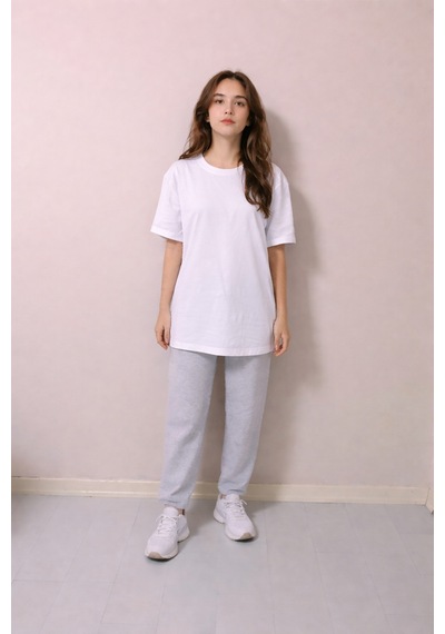 Gayem Butik Salaş T-shirt Beyaz