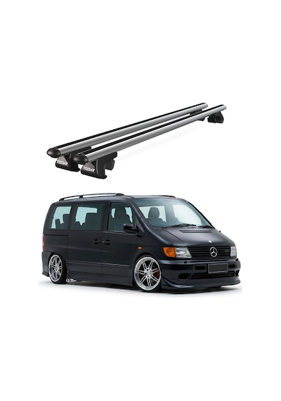 Venüs Mercedes-benz Vito W638 1996-2003 Uyumlu Gri Ara Atkı Port Bagaj Tavan Barı