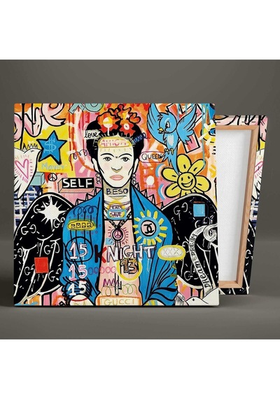 Efsane Ressam Sokak Sanatı Grafiti Kare Hd Baskı Kanvas Tablo