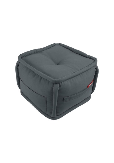 Xpermate Puffymod Dekoratif Kare Puf Orta Sehpa Ayak Uzatma Puf 40x32 Cm Gri Çok Renkli