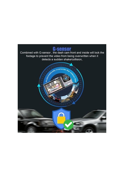 Black Box Wifi Destekli Full Hd 1080p 3 Lü Araç Kamerası Ön + İç + Arka Kamera Dvr Car Dashcam