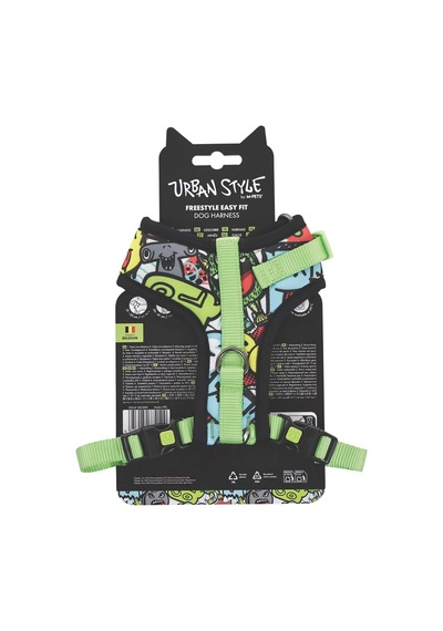 M-pets Urban Style Multicolor Easy Fit Köpek Göğüs Tasması L Çok Renkli