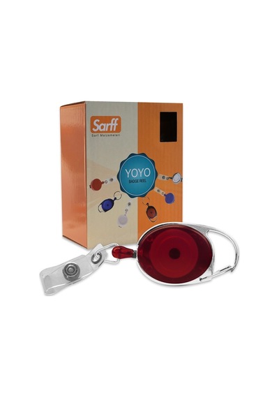 Sarff Anahtarlık Yoyo Şeffaf Kırmızı 25 Adet