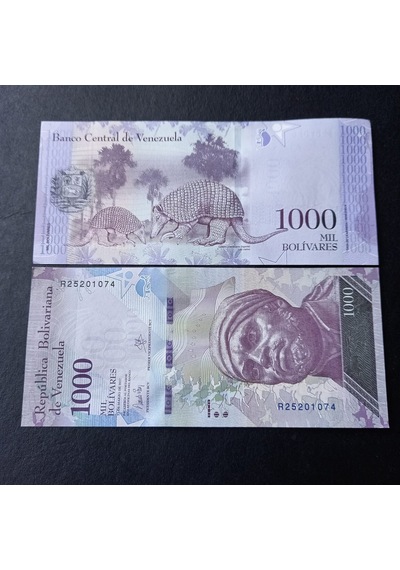 Escoines Koleksiyon 3996368f6220541a44 2017 Venezuela 1000 Bolivar Çil Kağıt Para
