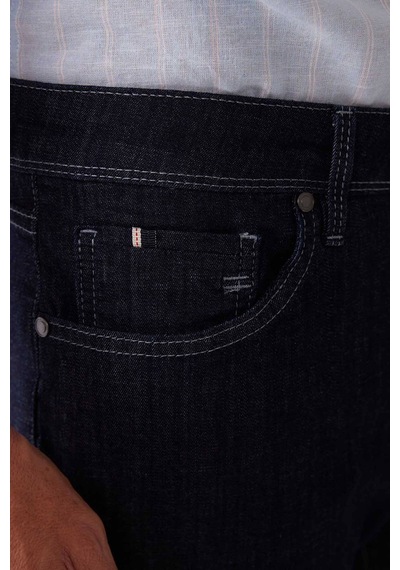 Ysf Erkek Lacivert Likralı Pamuklu Regular Fit Jean Kot Pantolon