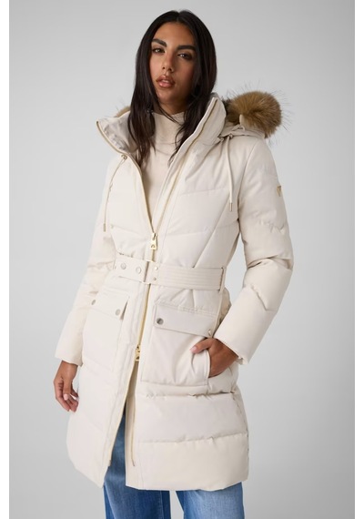 Guess Kapüşonlu Kadın Mont-w6bl57w4196 Krem
