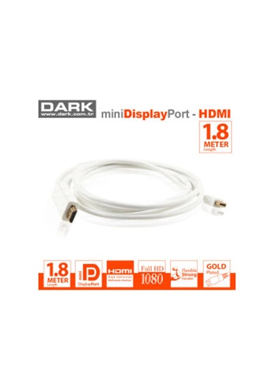 Dark Mdpxhdmıl180 1.8mt Mini Displayport To Hdmı Kablo
