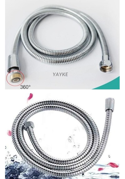 New 1.sınıf Shower Hose 360 Derece Dönebilen Spiral Duş Hortumu Pirinç Diğer