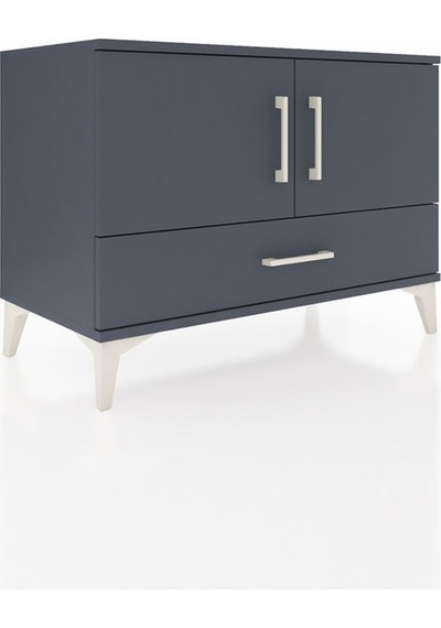 Hyperion Şifonyer 2 Raflı Tek Çekmeceli 2 Kapaklı 88x44x64 An... Antrasit Hyperion Şifonyer 2 Raflı Tek Çekmeceli 2 Kapaklı 88x44x64 An... Antrasit