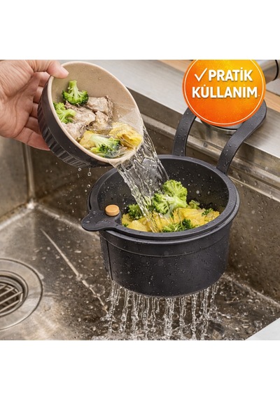 Musluk Askılı Lavabo Süzgeci Makarna Sebze Süzme Gider Filtresi Pratik Mutfak Sepeti Renkli Diğer
