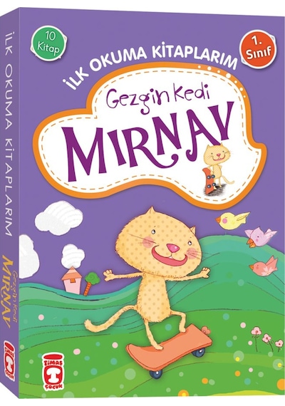 Gezgin Kedi Mırnav Ilk Okuma Kitaplarım Set 10  Kitap